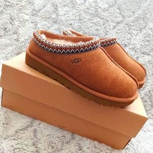NEW UGG TASMAN BROWN SUEDE SLIPPERS